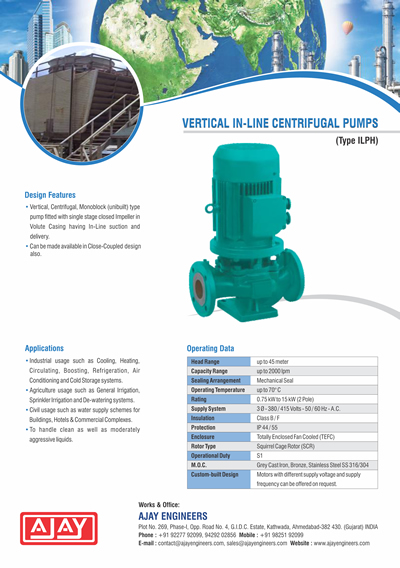 VERTICAL IN-LINE CENTRIFUGAL PUMPS Brochure